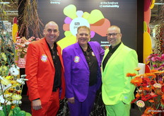 W.P. van den Berg , Dick Kooij and Seth Karstens of Gerbera United. They stood out well for their colourful attire.