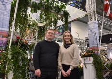 Jørn Eriksen and Floradania's Louise Vendelkær Spenner. Jørn designed the stand. Floradania's stand was more than 300m2, where many Danish nurseries and breeders showed their varieties. Interested in more Danish products? They are organising the Floradania Spring Fair in week 13: https:  //floradania.dk/en/handelspladsen
