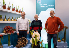 Van Velden brothers with their amaryllises