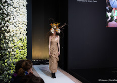 Extraordinary floral artworks on display on the catwalk