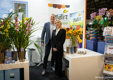 Wim Zandwijk of Muller Seeds with his interpreter. They have more than 5,000 varieties of seeds in their range and their market in Italy is increasing.