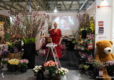 Caroline Haakman of Barendsen, where Lego was on display alongside real flowers.