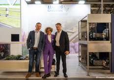 Alexander Eugen, Sabina Salvan and Stefano Concina of Lubing with their two machines