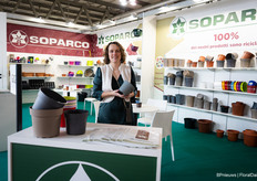 Mathilde from Soparco with one of their new pots