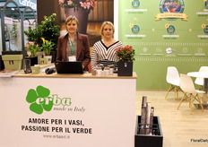 Elena Erba and Silvia Erba of Erba showed off their Italian pots and trays