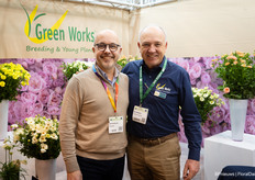 Bob Goedemans of Coloriginz and Daan Kneppers of Green Works. the Ranunculus Butterfly of Green Works are traded via Coloriginz.