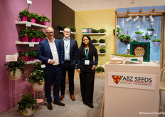 Marc van Wanroij, Frank van der Aar and Anoma Lokossou of ABZ Seeds
