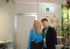 Barbara von Holtzendorff-Fehling with her son Jan (Alpha Plants Print) 2 generations at the Essen stand.