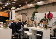 At the stand of (Close to Green Service and BGI Trade Center), people could enjoy some food and drinks. A nice meeting place.