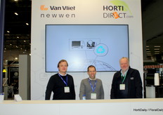 Max Hoekstra, Olaf Beltman and Bob ijpelaar (Van Vliet Verhuur) They are working on a rotation system for multi-use plastic flower boxes.