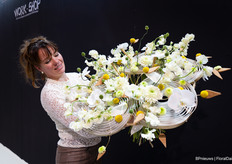 Dini Holtrop shows off one of her creations