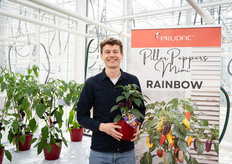 Ties Ammerlaan, the new introduction at Prudac along with another new introduction: Rainbow peppers
