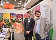 Alessandro Lanteri of Distretto Agricolo Florovivaistico del Ponete with the translator Andrea Campoli. They represent the Italian ornamental sector.
