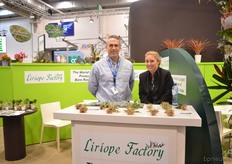 John Hammond of North Carolina Department of Agriculture and Consumer Services and Samantha Young of Liriope Factory.