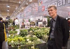 "Paul Riber of Lady Bird Flowers. He grows different types of greens in a 1ha sized greenhouse in Denmark. According to Riber, the market for greens is rising. "Grandmother plants are coming back, just like grandmothers food", he says. Even though, the popularity of this plant is high, the market is under pressure. The Russian market, the high energy costs in Denmark and the fact that their main export countries, like Germany, are increasing the production of plants."