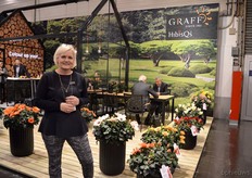 Helle Graff of Graff Kristensen. At the show, they are presenting a lot of their varieties that are being trialed. According to Graff, in this way they can hear the feedback, which makes them to decide if they should go on with this variety.
