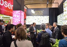 Josef Heuger of Heuger talking with visitors.