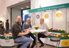 Thomas Ebbing-Lohaus and Katrin Berger of Ebbing Lohaus, talking with a visitor; Franz Rump (on the left)