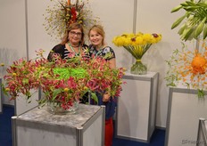 Tatiana Graham and Magdalena Stefanska of IP Handlers who were visiting the exhibition.