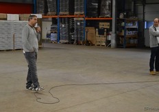 Jan van Straten welcomes the group to his nursery