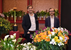 Tjerk Vening and Stef Veenhof of Könst Alstroemeria with Sodaxus at the background.