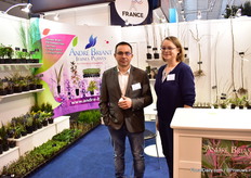 Daniel Girardeau and Britta Humau of Andre Briant. They recently bough a nursery that is specialized in grafting. Now, their range of grafted plants increased.