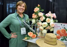 Rebecca Koraytem wdith the most beautiful Roses from David Austin Roses.