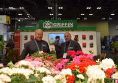 In a sea of flowers, Al Hansen and Jim Marks with Griffin Did you know it is Griffin's 75th anniversary?