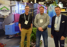 James Whalen and Artur Kroon with Total Energy Group dealer for De Gier, Ruud Schenkels with De Gier Drive Systems