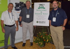 East Jordan Plastics are celebrating 75 years. Frank Macrina, Jeff Rusch and Kenny Gill