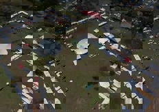 Elevated view of the show