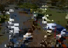 Elevated view of the fair.