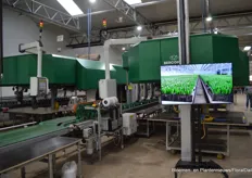 Video screens showed the entire process. The machines themselves were stationary during the open house.
