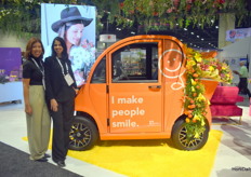 Yazmin Sotero and Dyanna Paz with Gems Group next to Lucy. 1 million smiles campaign