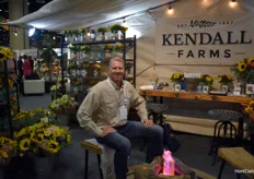 Troy Conner with Kendall Farms. Showcasing the small vase program. Waxflower and eucalyptus