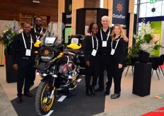 Octoflor and team Kenya and NL motorbike for director because it tells our story because he travels to clients all over on the bike and it show cases the diversity of our team and the adventures spirit.