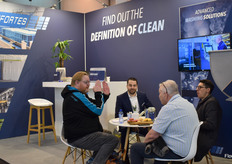 Conversations at the booth of Unifortes