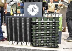 Do you see how stackable and space saving the Low-Profile Tray is of HC Companies? On the right you see 80 Pots and 8 trays and on left 50 trays and 500 pots.
