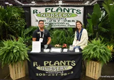 Dylan Rodriguez and Cynthia Cornelius of R. Plants Nursery, a grower of tropical and landscape plants.
