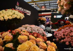 The team of Hansa Flowers from Ethiopia talking with visitors.