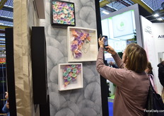 A lot of interest for the artwork shown at the booth of RoseAmor, who are preserving flowers for over 20 years.