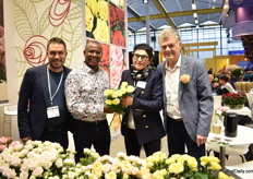 Anders Eskelund with Andrew Wambua of Molo River Roses, Rosa Eskelund of Roses Forever and John Pouw of Viking Roses.