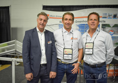 Joek van der Zeeuw with Van Dijk Heating, Ton Versteeg with BOM Greenhouses & Gert-Jan Zantinght with Zantingh