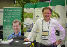 Ruben Lensing with Sudlac shows the Eclipse, a removable white shading paint for greenhouses.