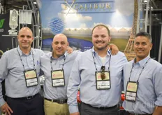 The Excalibur Plastics team - or is it more a family? In the photo Dean Colasanti, David Boutros, Josh Carnevale & Mike Garganta. The company supplies amongst others greenhouse plastic, energy curtains, woven groundcover & water storage tanks to the North American and Mexican industry and has been expanding steadily since they were founded in 2002.