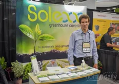 Steve Perry with Adapt8, showing the Solexx greenhouse coverings.