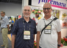 Phillip Allen with Holtkamp Greenhouses runs into Rene Ratterman with Van Nifterik.