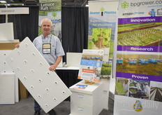 Paul O'Neill with BPGrower, showing the RFID tagged bee hives that are in high demand at the moment. 