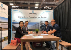 Visitors for the team with Richel. Philippe Maigret & Barthelemy Richel are explaining more about their complete solutions for the greenhouse industry.