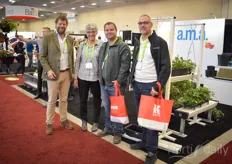 Soft fruit specialist Eric Boot. Pam Fischer (Fischer Consultancy), David Klon Hesselink (Fenwick Berry Farms), Will Van Viet (Van Vliet Group) meeting up to check the solutions AMA Horticulture provides for the soft fruit industry.